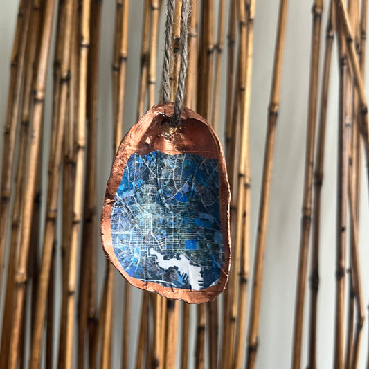Baltimore City Map Oyster Ornament