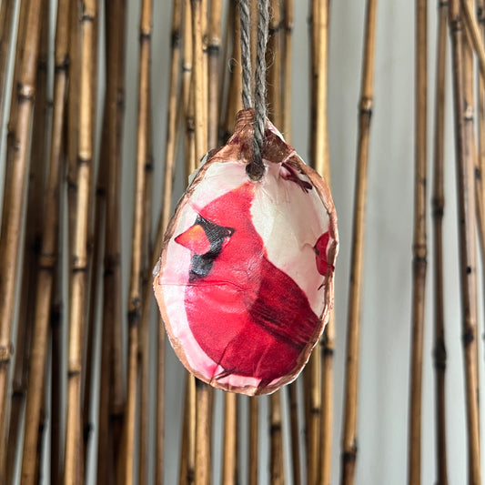 Cardinal “Remember Me” Oyster Ornament