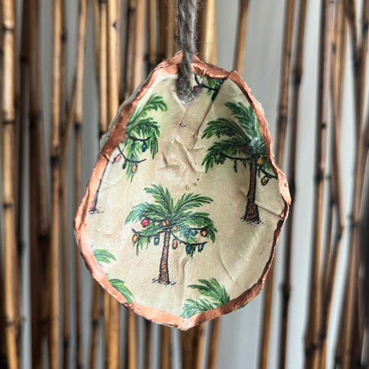 Festive Palm Tree Oyster Ornament