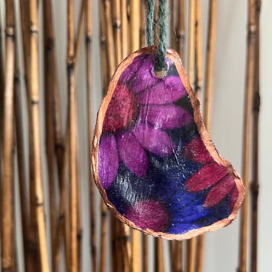 Purple Daisy Oyster Ornament