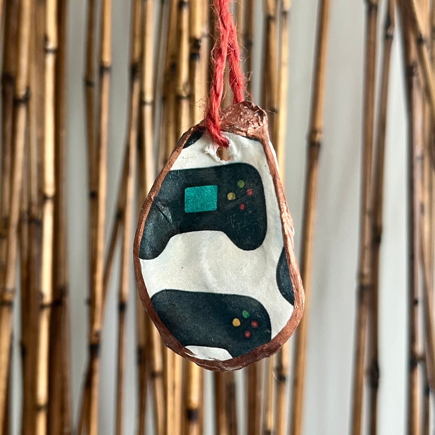 Retro Game Controller Oyster Ornament